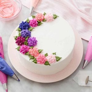 Pastel con flores aster  Wilton en Español  Recetas e Ideas 